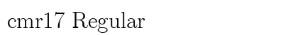 cmr17 Regular font free download