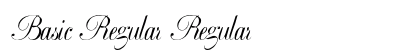 Basic Regular Regular Font Preview