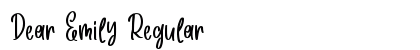 Dear Emily Regular Font Preview