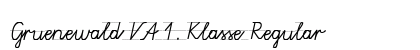 Gruenewald VA 1. Klasse Regular Font Gruenewald VA 1. Klasse Regular Font Preview