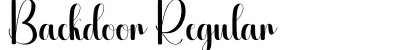Backdoor Regular (OpenType) Font Preview Backdoor Regular (OpenType) Font Preview