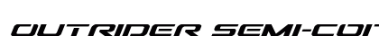 Outrider Semi-Condensed Italic Semi-Condensed Italic preview
