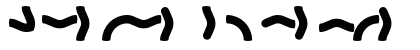 Borders Fat Waves Font Preview