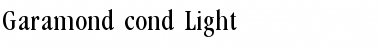 Garamond cond Light Font