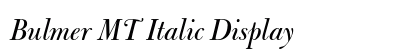 Bulmer MT Italic Display preview