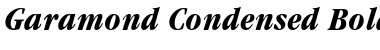 Garamond Condensed Bold Italic