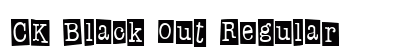 CK Black Out Regular Font Preview