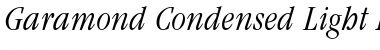 Garamond Condensed Light Italic