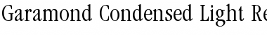 Garamond Condensed Light Regular Font