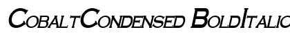 CobaltCondensed BoldItalic preview
