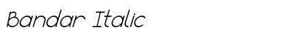 Bandar Italic Font Preview