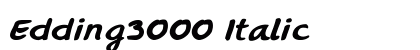 Edding3000 Italic Font Preview