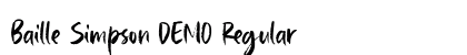 Baille Simpson DEMO Regular Font Preview