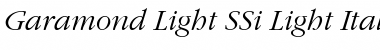 Garamond Light SSi Light Italic Font