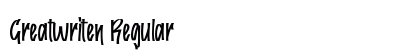 Greatwriten Regular Font Preview