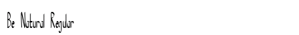 Be Natural Regular Font Preview