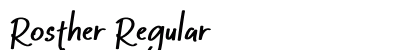 Rosther Regular preview Rosther Regular preview