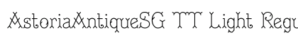 AstoriaAntiqueSG TT Light Regular font free download