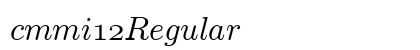 cmmi12 Regular font free download