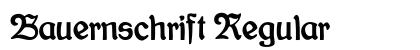 Bauernschrift Regular Font Preview