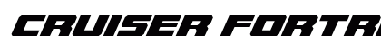 Cruiser Fortress Italic Italic Font Preview
