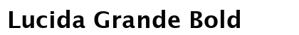 Lucida Grande Bold Font Preview