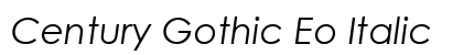 Century Gothic Eo Italic Font Preview