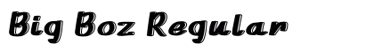 Big Boz Regular Font Preview