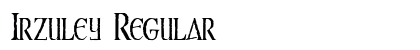 Irzuley Regular Font Preview