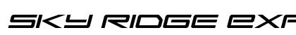 Sky Ridge Expanded Italic Regular Font Preview