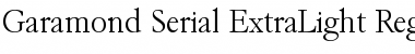 Garamond-Serial-ExtraLight Regular Font
