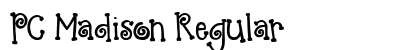 PC Madison Regular Font Preview