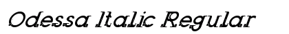 Odessa Italic Regular Font Odessa Italic Regular Font Preview