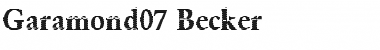 Garamond07 Becker Font