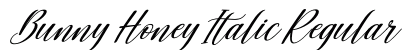 Bunny Honey Italic Regular Font Preview