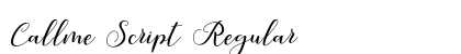 Callme Script Regular (OpenType) Font Preview
