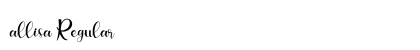 allisa Regular Font Preview