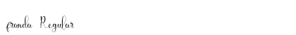 franda Regular Font Preview
