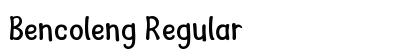 Bencoleng Regular Font Preview