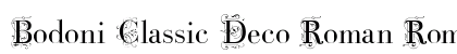 Bodoni Classic Deco Roman Roman Medium Font Bodoni Classic Deco Roman Roman Medium Font Preview