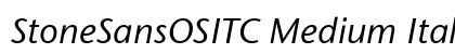 StoneSansOSITC Medium Italic preview StoneSansOSITC Medium Italic preview