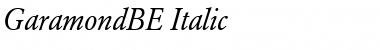 GaramondBE RomanItalic