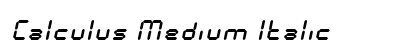 Calculus Medium Italic preview Calculus Medium Italic preview