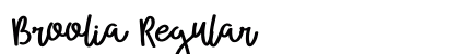 Broolia Regular Font Preview