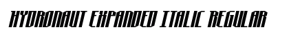 Hydronaut Expanded Italic Regular Font Preview