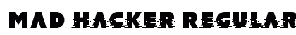 MAD hacker Regular Font Preview