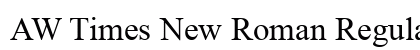 AW Times New Roman Regular font free download