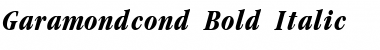 Garamondcond Bold Italic Font