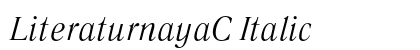 LiteraturnayaC Italic Font Preview