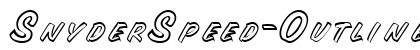 SnyderSpeed-Outline   Font Preview